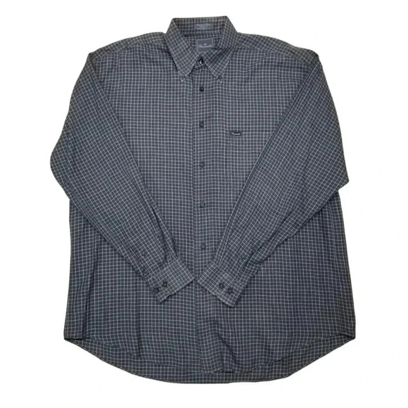 {Façonnable} Mens Check Plaid Button-Down Dress Shirt - Picture 3 of 12